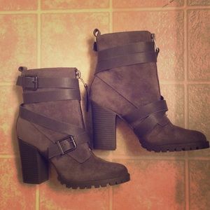 ShoeDazzle Parrah Lug Sole Bootie